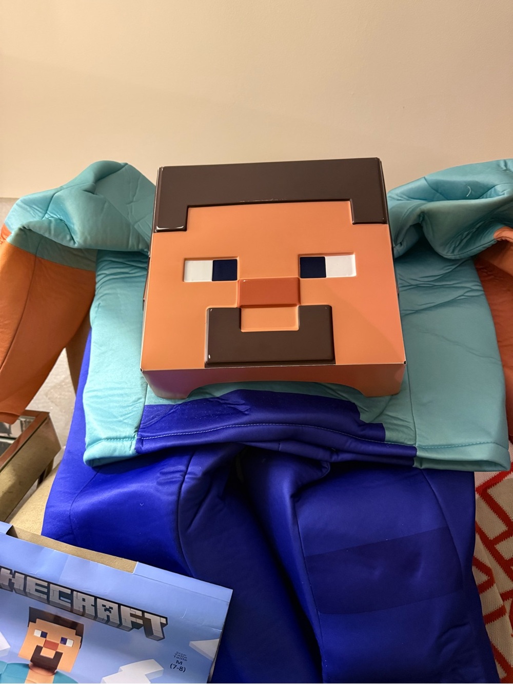 Minecraft Steve Kids Costume - 2pc Teal & Blue